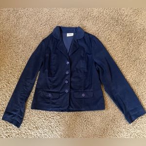 Navy Blue 1960’s Inspired Mod Corduroy Blazer/Jacket, Women’s Size US 14, Circus